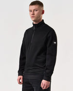 Charger l&#39;image dans la galerie, Weekend Offender Kraviz Quarter Zip Sweater Black - Raw Menswear
