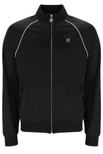 Carica l&#39;immagine nel visualizzatore di Gallery, FILA Tristan Geo Print Track Top Jacket With Piping Detail Black - Raw Menswear

