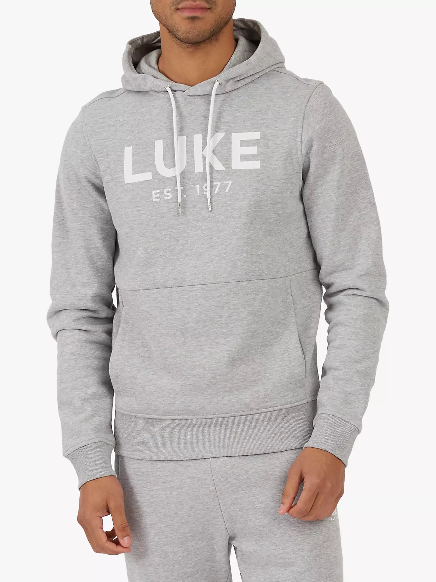 Luke Grand LUKE Est. 1977 Hoodie Marl Grey - Raw Menswear