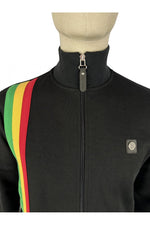 Load image into Gallery viewer, TROJAN Racing stripe track top TR/8901 Black - Raw Menswear
