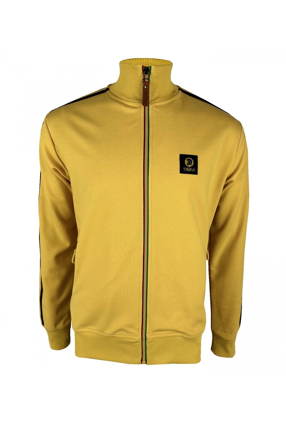 TROJAN Contrast zip track top jacket TC/1043 Mustard - Raw Menswear