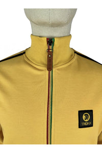 TROJAN Contrast zip track top jacket TC/1043 Mustard - Raw Menswear