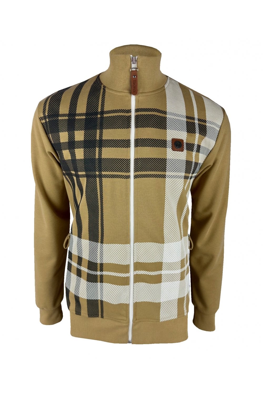 TROJAN Oversize Check Track Top Jacket TR/8902 Camel - Raw Menswear