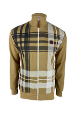 Load image into Gallery viewer, TROJAN Oversize Check Track Top Jacket TR/8902 Camel - Raw Menswear
