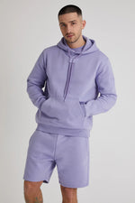Lade das Bild in den Galerie-Viewer, DML Aldo Premium Brushback Fleece Hoodie in AMETHYST Lilac - Raw Menswear
