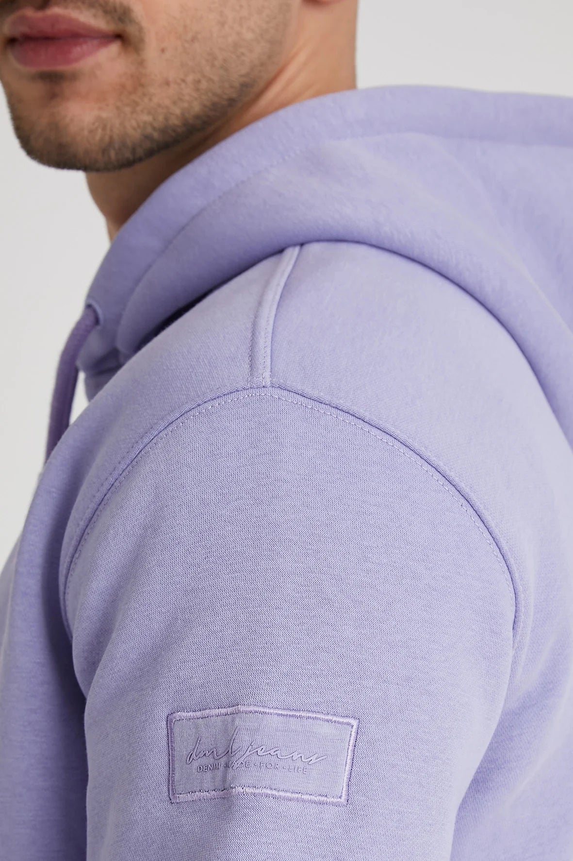DML Aldo Premium Brushback Fleece Hoodie in AMETHYST Lilac - Raw Menswear
