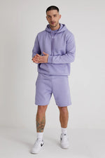 Load image into Gallery viewer, DML Aldo Premium Brushback Fleece Hoodie in AMETHYST Lilac - Raw Menswear
