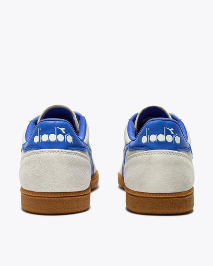 Diadora Tokyo Suede Trainers in White/Amparo Blue