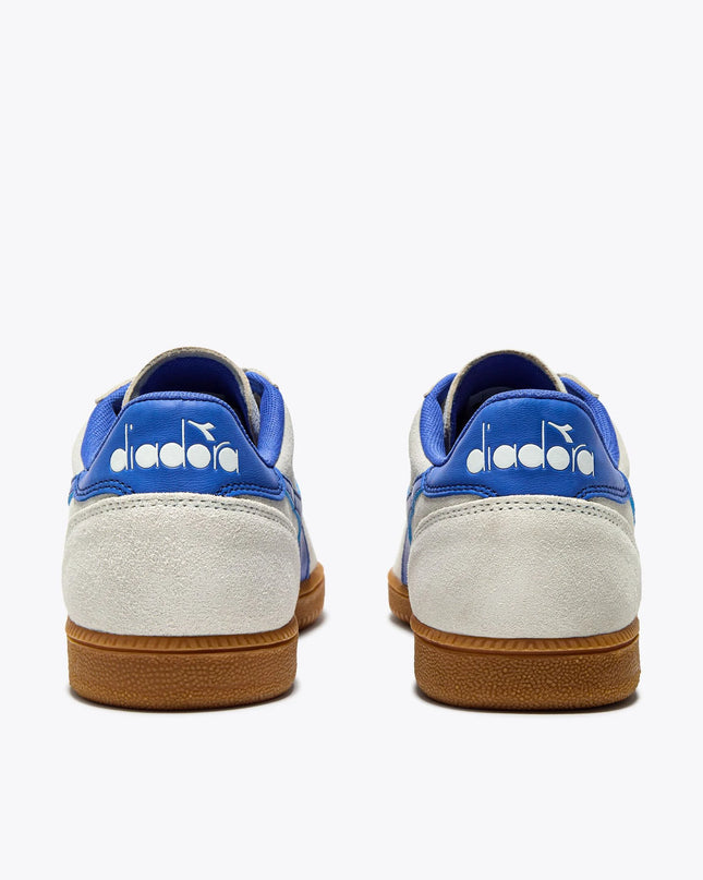 Diadora Tokyo Suede Trainers in White/Amparo Blue
