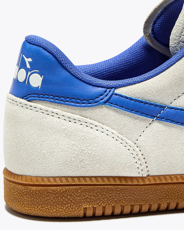 Diadora Tokyo Suede Trainers in White/Amparo Blue