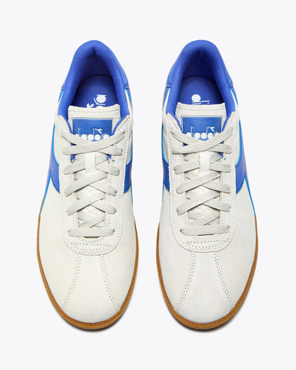 Diadora Tokyo Suede Trainers in White/Amparo Blue