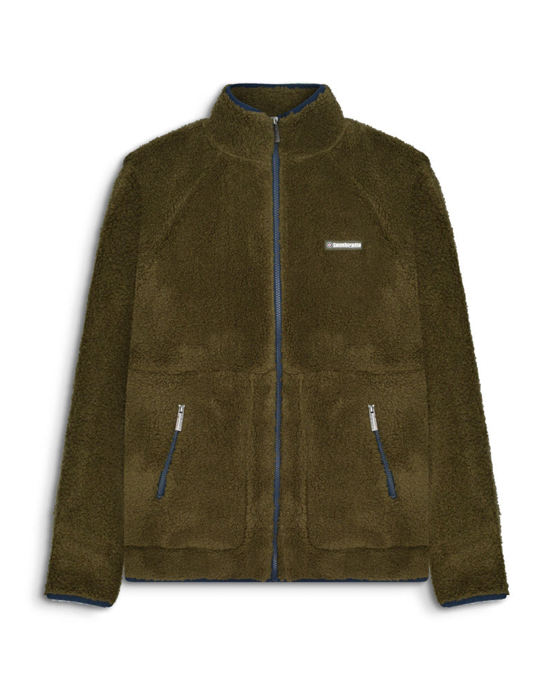 Lambretta Sherpa Fleece Jacket Khaki - Raw Menswear