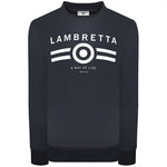 Carica l&#39;immagine nel visualizzatore di Gallery, Lambretta Crew Neck Sweater Navy - Raw Menswear
