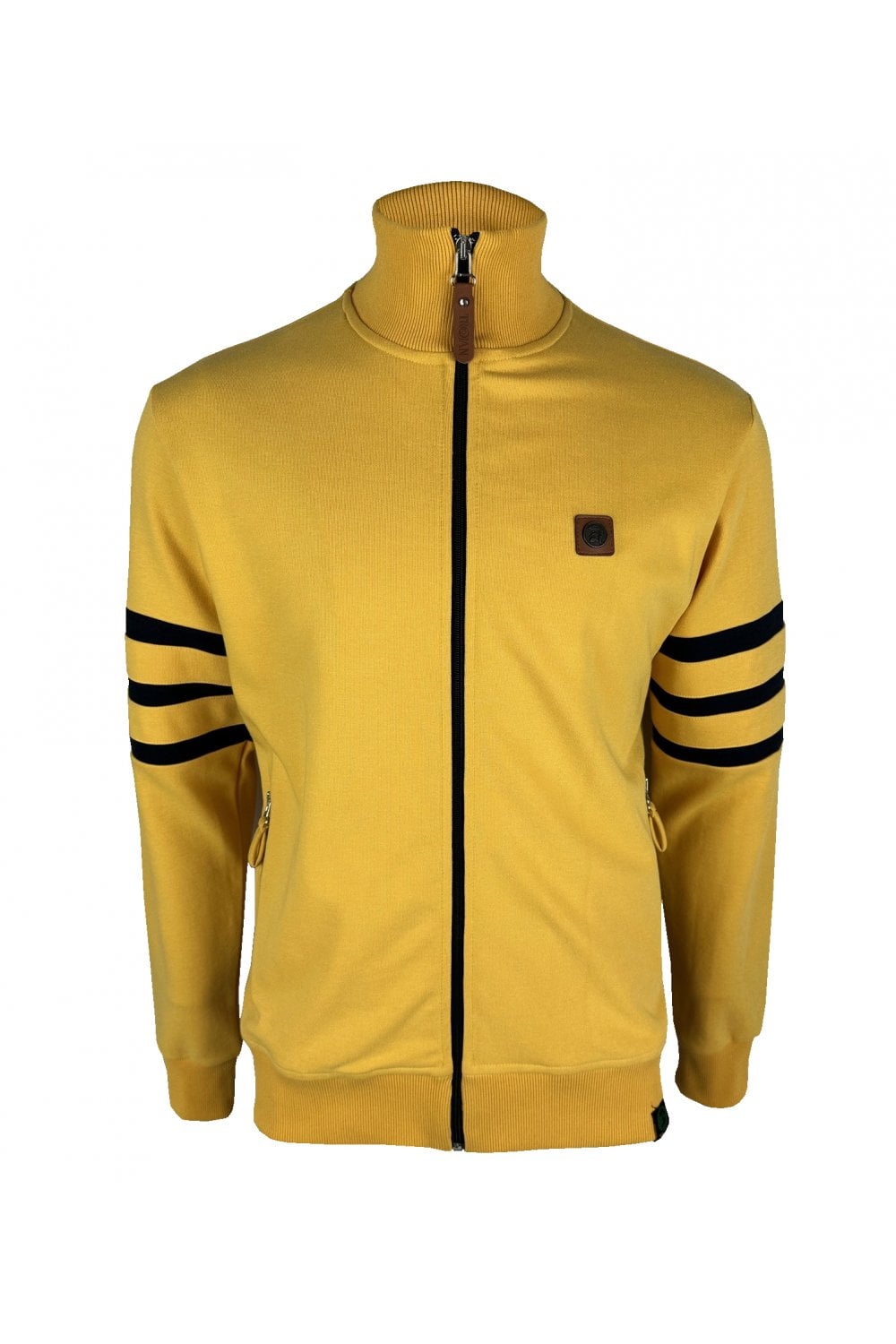 Trojan TR/8851 Stripe Sleeve Track Top Mustard - Raw Menswear