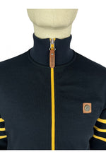 Load image into Gallery viewer, Trojan TR/8851 Stripe Sleeve Track Top Jacket Navy - Raw Menswear
