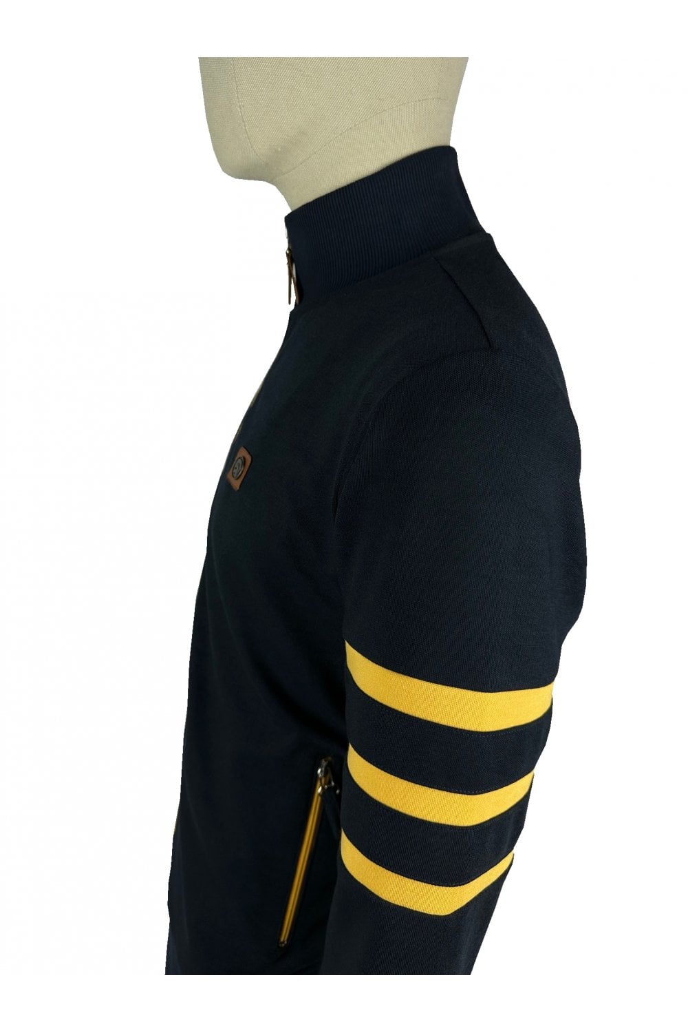Trojan TR/8851 Stripe Sleeve Track Top Jacket Navy - Raw Menswear