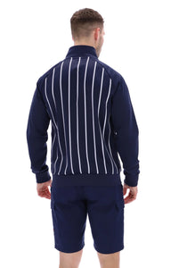 FILA Hudson Striped Track Top Jacket Navy - Raw Menswear