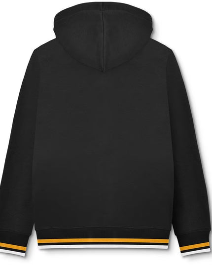 Lambretta Full Zip Hoodie in Black/Cashew/Gold - 405