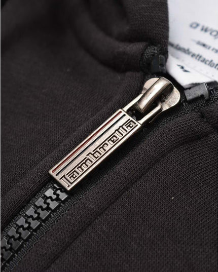 Lambretta Full Zip Hoodie in Black/Cashew/Gold - 405