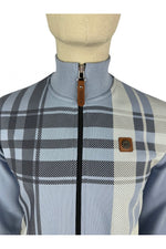 Load image into Gallery viewer, TROJAN Oversize Check Track Top Jacket TR/8850 Sky Blue - 533
