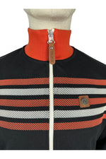 Charger l&#39;image dans la galerie, TROJAN Print Border Stripe Track Top TR/8854 Black - Raw Menswear
