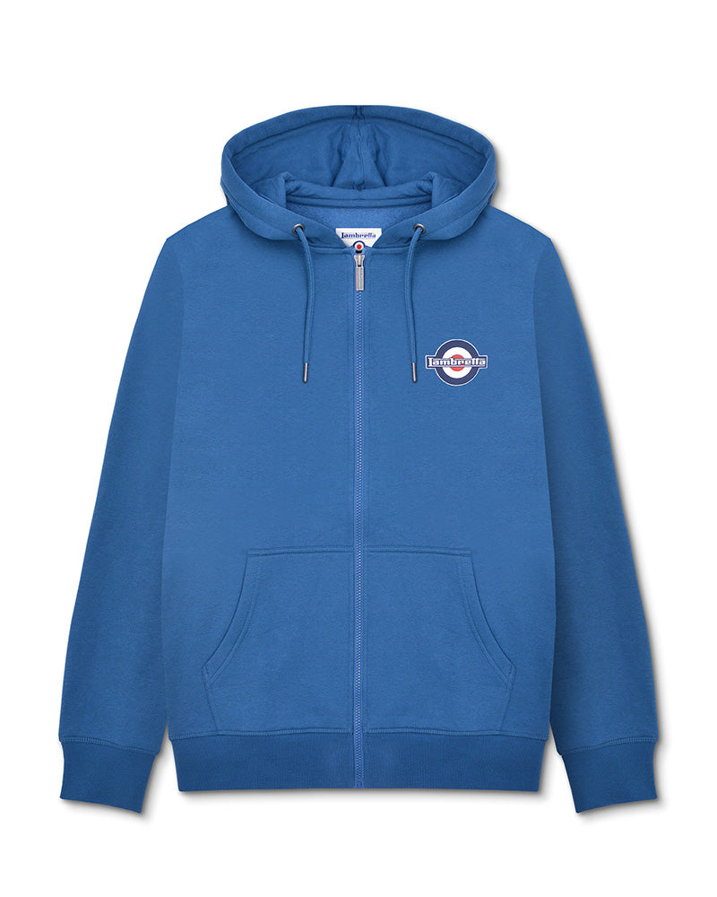 Lambretta Full Zip Hoodie Sweater Dark Blue - Raw Menswear