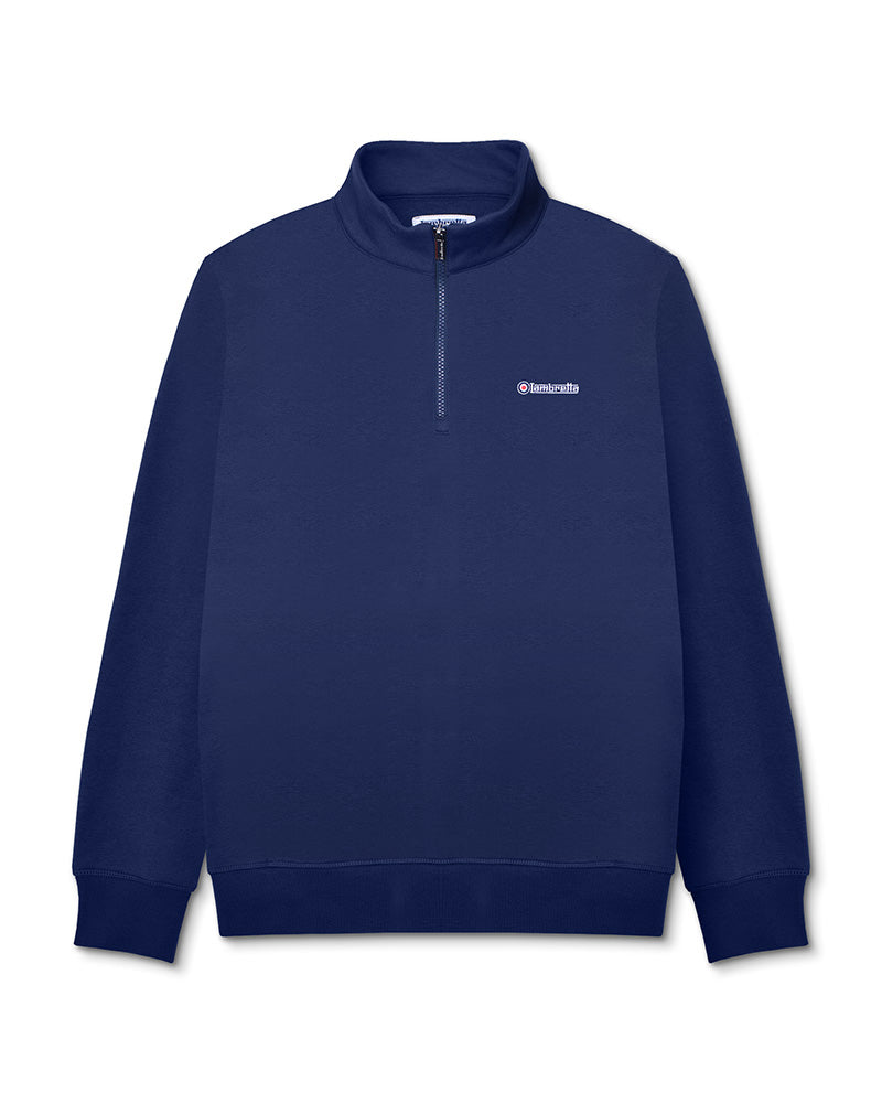 Lambretta Quarter Zip Sweater Navy - Raw Menswear