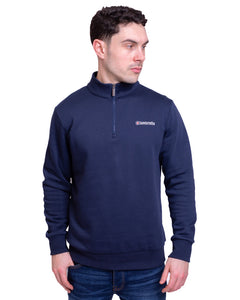 Lambretta Quarter Zip Sweater Navy - Raw Menswear