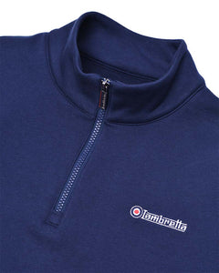 Lambretta Quarter Zip Sweater Navy - Raw Menswear