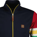 Load image into Gallery viewer, Trojan TC/1035 Marley Stripe Sleeve Track Top Jacket Navy - Raw Menswear
