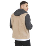 Load image into Gallery viewer, Brave Soul Hudson Hooded Denim Jacket Tan - Raw Menswear
