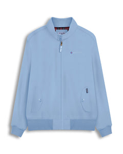 Lambretta Shower Resistant Harrington Jacket Powder Blue - Raw Menswear