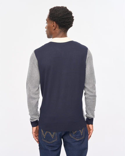 Gabicci Mens Pascal Long Sleeve Button Thru Knit Polo Gabicci Vintage 