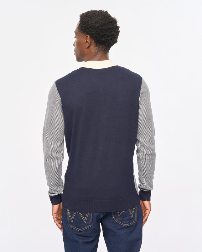 Gabicci Mens Pascal Long Sleeve Button Thru Knit Polo Gabicci Vintage 