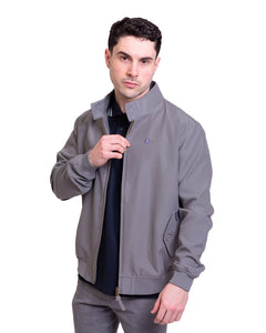 Lambretta Shower Resistant Harrington Jacket Grey - Raw Menswear