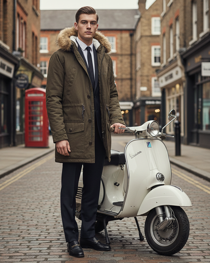Lambretta Sherpa Lined Parka Khaki - 685