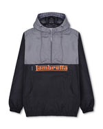 Load image into Gallery viewer, Lambretta Over Head Shower Resistant Jacket Black/Grey - Raw Menswear
