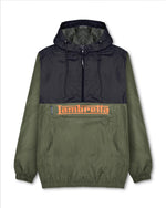 Carica l&#39;immagine nel visualizzatore di Gallery, Lambretta Over Head Shower Resistant Jacket Khaki/Black - Raw Menswear
