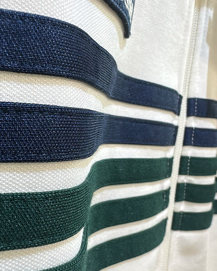 Ellesse Vicenza Track Top in Off White/Dark Green