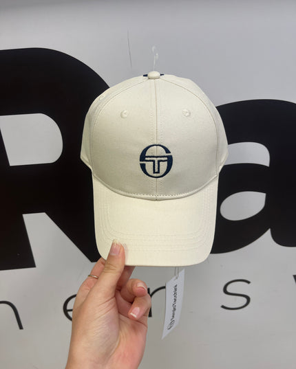 Sergio Tacchini Linus Baseball Cap Gardenia/Maritime Blue - 1146 Raw Menswear