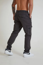 Carica l&#39;immagine nel visualizzatore di Gallery, DML NIGHTHAWK Cargo pant in premium cotton twill CHARCOAL - Raw Menswear
