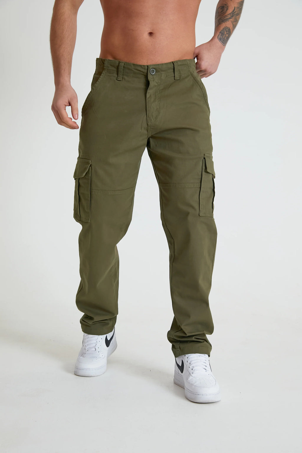 DML NIGHTHAWK Cargo pant in premium cotton twill ARMY GREEN - Raw Menswear