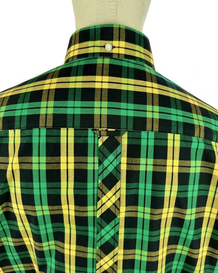 Trojan Check SS Shirt With Free Matching Pocket Square TC/1034 Black - 037 Raw Menswear