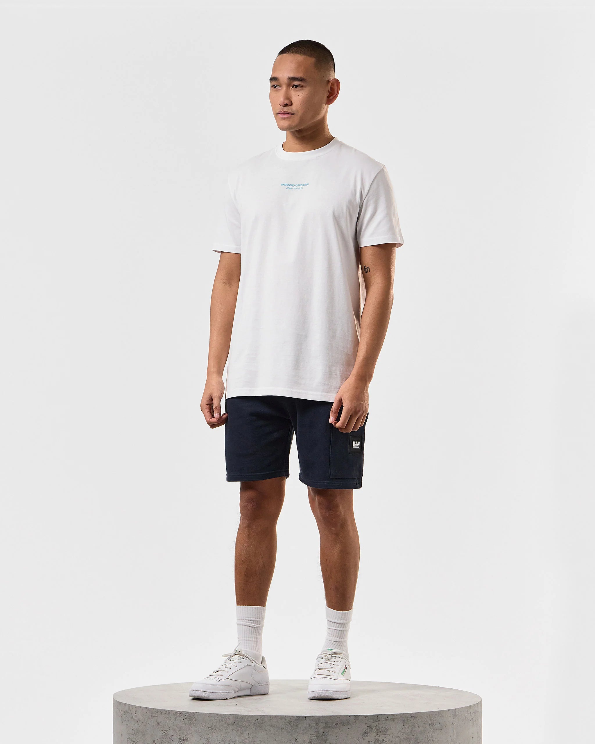 Weekend Offender Hawkins Jogger Shorts Navy Raw Menswear – Raw