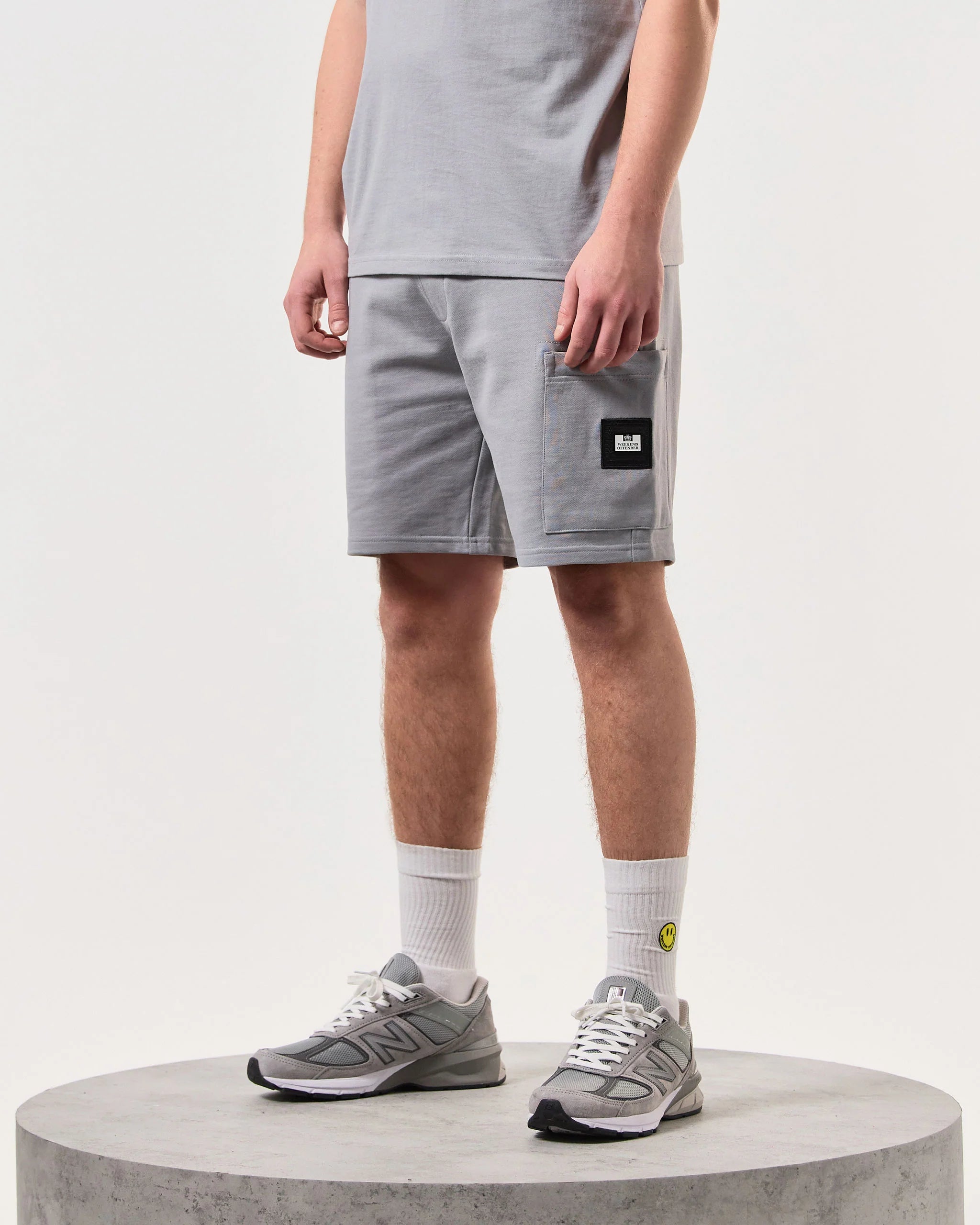 Weekend Offender Hawkins Jogger Shorts Smokey Grey - Raw Menswear