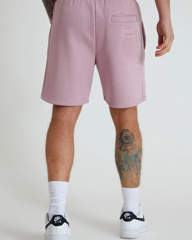 DML Banks Premium Brushback Fleece Shorts in MAUVE HAZE - Raw Menswear