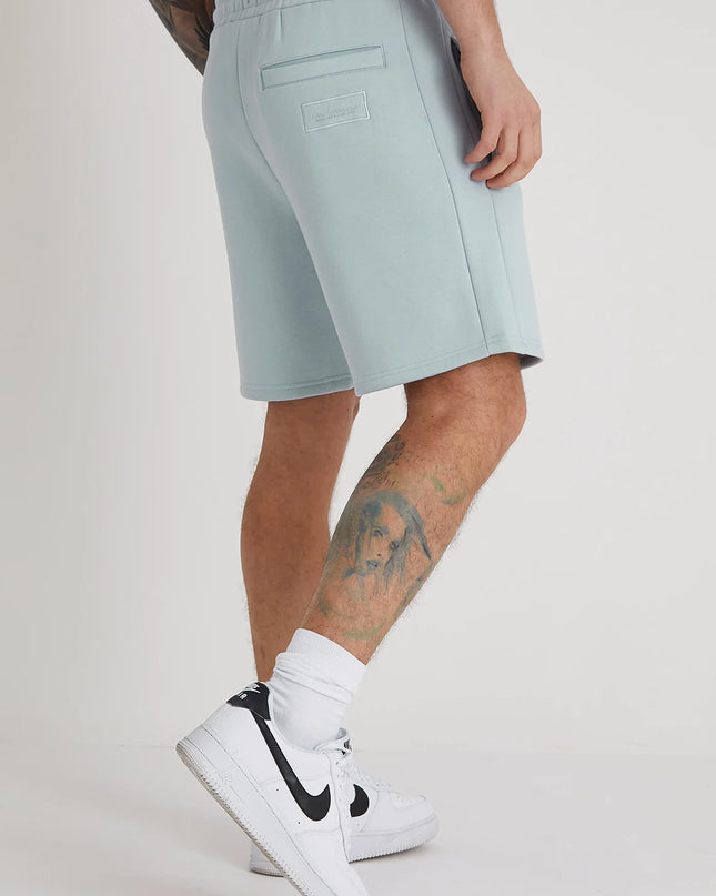 DML Banks Premium Brushback Fleece Shorts in Cerulean - Raw Menswear