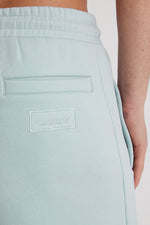 Load image into Gallery viewer, DML Banks Premium Brushback Fleece Shorts in Cerulean - Raw Menswear
