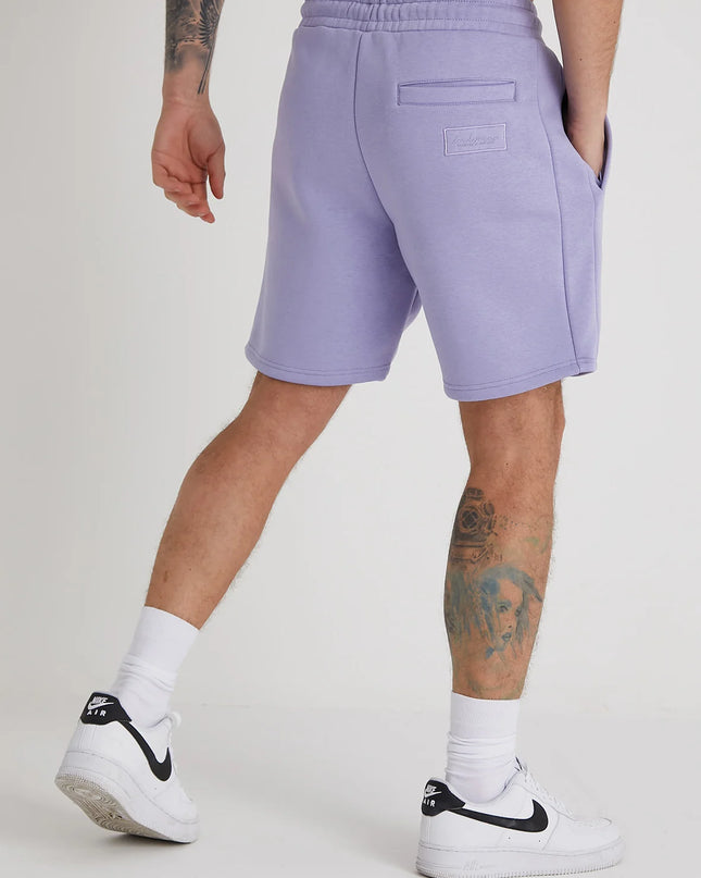 DML Banks Premium Brushback Fleece Shorts in AMETHYST Lilac - Raw Menswear