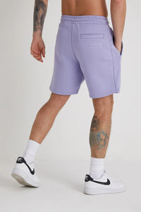 DML Banks Premium Brushback Fleece Shorts in AMETHYST Lilac - Raw Menswear